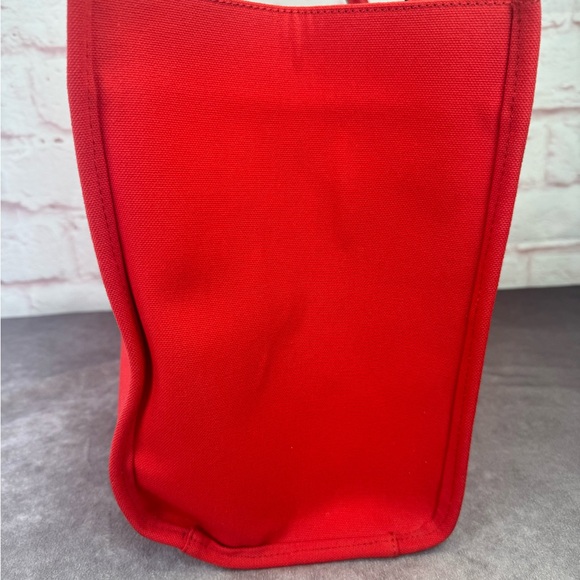 VERSACE Canvas Suppler Calfskin Cabas GV Signature Tote Red - Picture 6 of 16